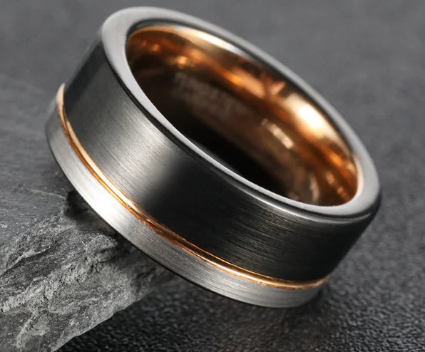 Men's Three-Color Tungsten Domineering Ring